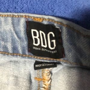 High rise denim skirt